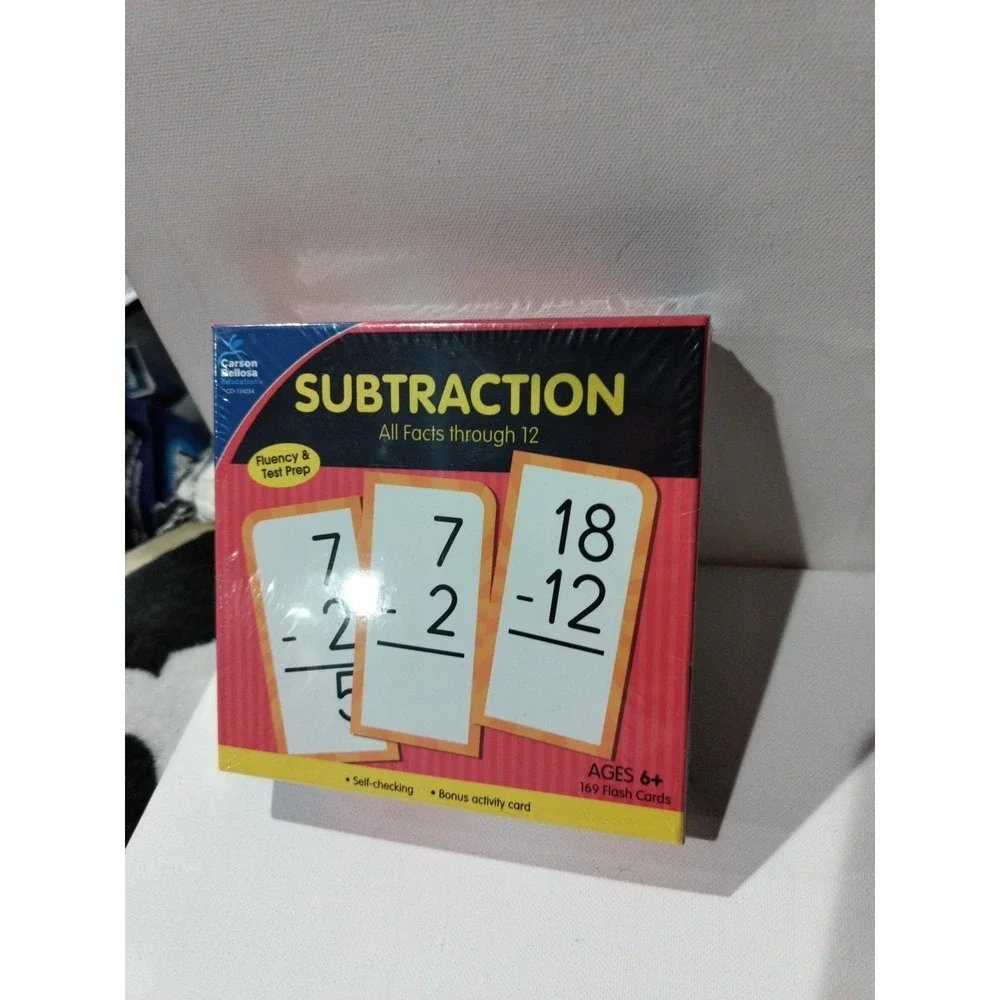 Carson-Dellosa Subtraction All Facts through 12 Flash Cards - Brand New Sealed